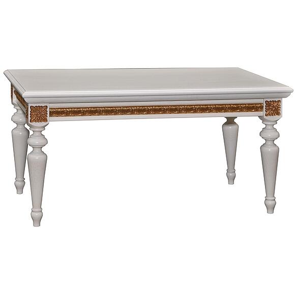 Стол журнальный «Милана 03» П4.265.0.03(299.03), Материал: МДФ+шпон, Цвет: Слоновая кость с золочением (stol_jurn_milana_03_p299_03_slon_kost_zoloto.jpg) Стол журнальный «Милана 03» П4.265.0.03(299.03)