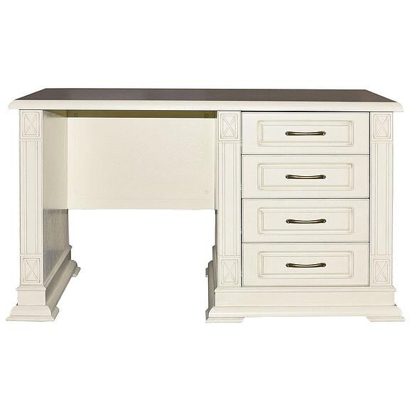 Стол письменный «Верди Классик» П3.0487.2.09, Материал: массив дуба, Цвет: Слоновая кость (stol_pismen_verdi_9_slon_kost5e09b5ba77520-3.jpg) Стол письменный «Верди Классик» П3.0487.2.09