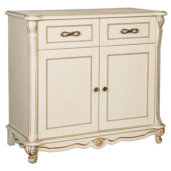 Тумба «Алези» П1.350.0.18 (П350.18), Материал: массив дуба, Цвет: Слоновая кость с золочением (tumba_alezi_2_p350_18_slon_kost.jpg) Тумба «Алези» П1.350.0.18 (П350.18)