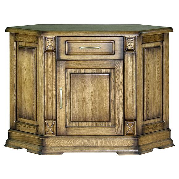 Тумба угловая «Верди Классик» П1.0487.0.01, Материал: массив дуба, Цвет: Дуб рустикаль с патинированием (tumba_verdi_1u_p487_01_dub_rustikal_patinir-2.jpg) Тумба угловая «Верди Классик» П1.0487.0.01