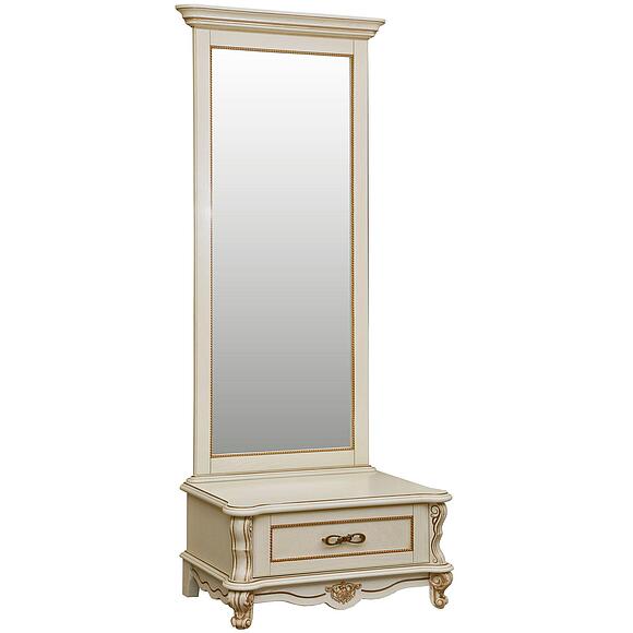 Зеркало напольное «Алези» П1.350.0.15 (П350.15), Цвет: Слоновая кость с золочением (zerkalo_napolnoe_alezi_1_p350_15_slon_kost.jpg) Зеркало напольное «Алези» П1.350.0.15 (П350.15)