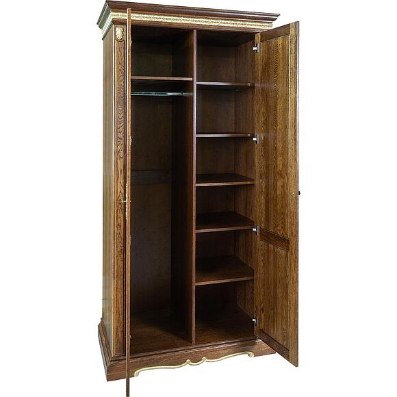 Шкаф «Милана 10» П4.265.1.10(294.10), Материал: массив дуба, Цвет: Черешня с золочением