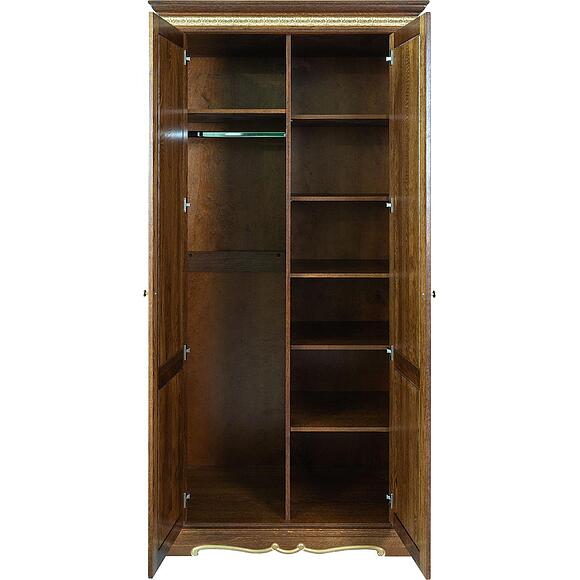 Шкаф «Милана 10» П4.265.1.10(294.10), Материал: массив дуба, Цвет: Черешня с золочением