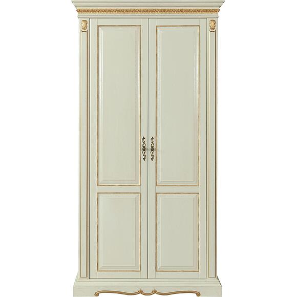 Шкаф «Милана 10» П4.265.1.10(294.10), Материал: массив дуба, Цвет: Слоновая кость с золочением