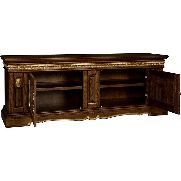 Тумба «Милана ТВ3с» П4.265.0.15(265.15с), Цвет: Черешня с золочением