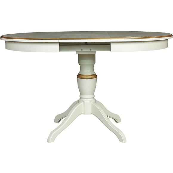 Стол «Верди» П4.487.4.03 (317.01), Материал: массив дуба, Цвет: Слоновая кость с золочением