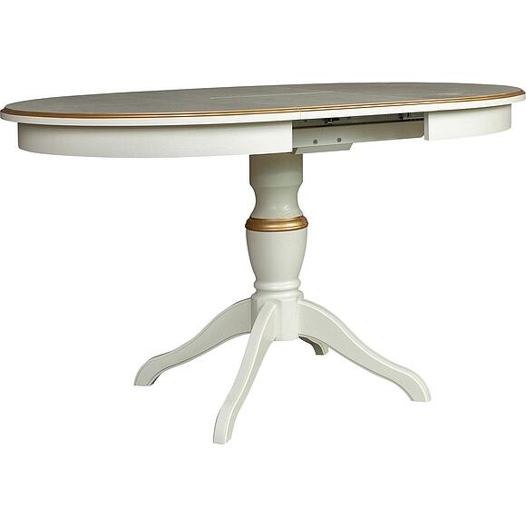 Стол «Верди» П4.487.4.03 (317.01), Материал: массив дуба, Цвет: Слоновая кость с золочением