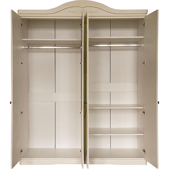 Шкаф для одежды 4д «Беатрис 2663-01» БМ831, Цвет: Жасмин с золочением