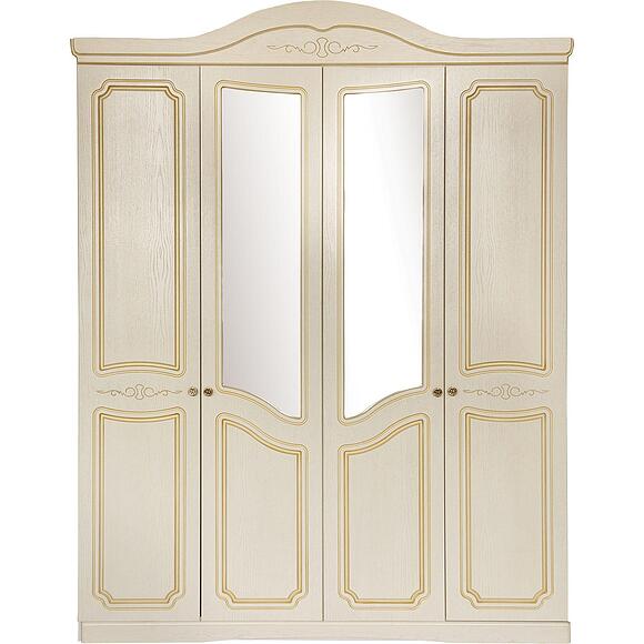 Шкаф для одежды 4д «Беатрис 2663-01» БМ831, Цвет: Жасмин с золочением
