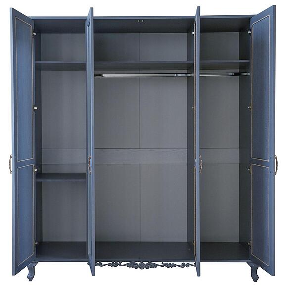 Шкаф для одежды 4д «Флорентина» БМ2.851.1.27-01(2678-01), Материал: МДФ, облицованная шпоном дуба, Цвет: голубой агат (IMG_0120_novyie-ruchki-kopiya.jpg) Шкаф для одежды 4д «Флорентина» БМ2.851.1.27-01(2678-01), Материал: МДФ, облицованная шпоном дуба, Цвет: голубой агат