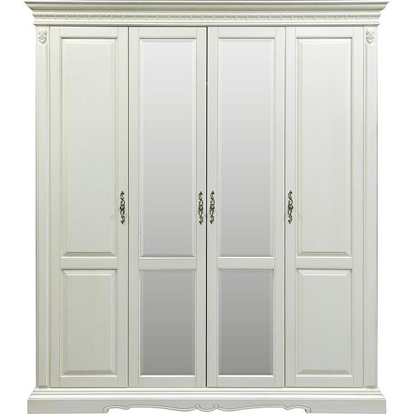 Шкаф «Милана 02» П4.265.1.02-01(294.02), Материал: массив дуба, Цвет: Слоновая кость