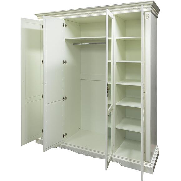 Шкаф «Милана 02» П4.265.1.02-01(294.02), Материал: массив дуба, Цвет: Слоновая кость