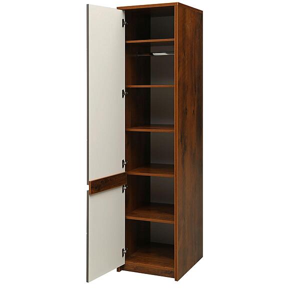 Шкаф для одежды «Монако» П528.19, Материал: МДФ+ПВХ, Цвет: Дуб Саттер+Серый Мокко