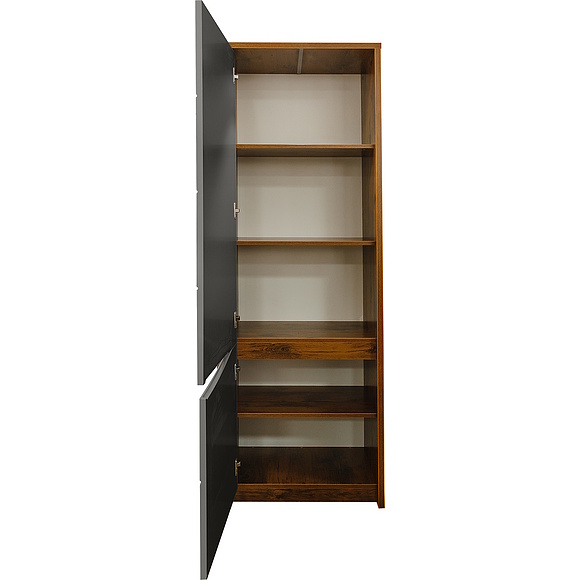 Шкаф «Монако» П510.12, Материал: МДФ+ПВХ, Цвет: Дуб Саттер+Серый Мокко