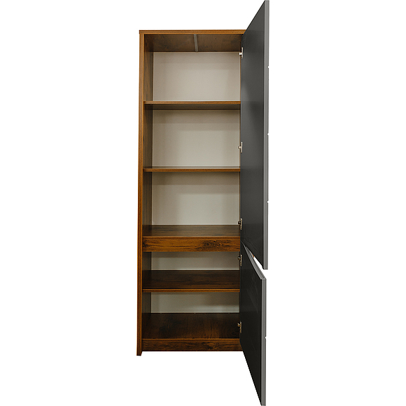 Шкаф «Монако» П510.12-1, Материал: МДФ+ПВХ, Цвет: Дуб Саттер+Серый Мокко