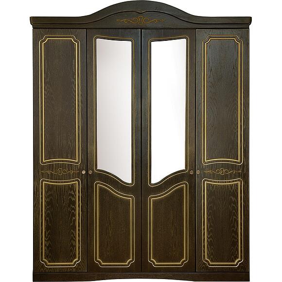 Шкаф для одежды 4д «Беатрис 2663-01» БМ831 (мускат с зол.), Цвет: мускат с золочением