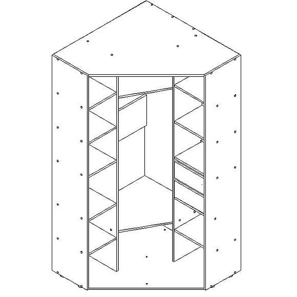 Шкаф для одежды «Луна» П7.049.1.14, Материал: ЛДСП, Цвет: сосна рандерс