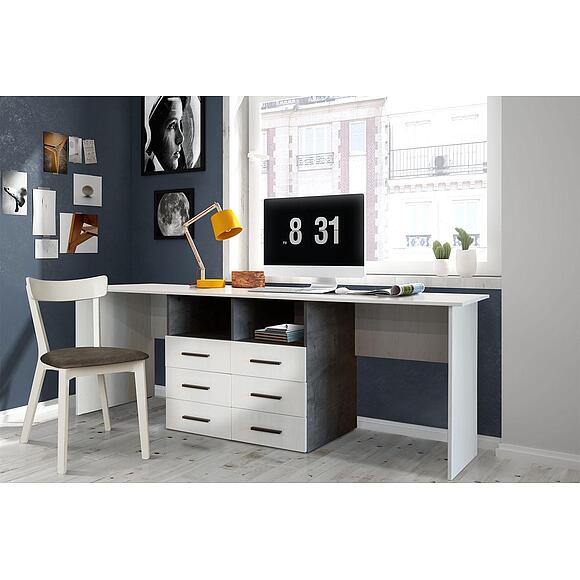 Стол письменный «Луна» П7.049.2.53, Материал: ЛДСП, Цвет: сосна рандерс + оникс