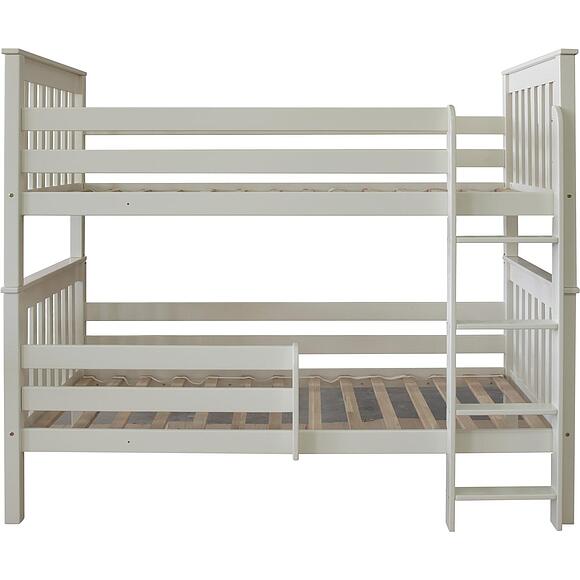 Кровать двухъярусная «Алиса», Материал: массив березы, Цвет: Слоновая кость, Спальное место: 2000x900 мм, Размер: 2060х1130х1750