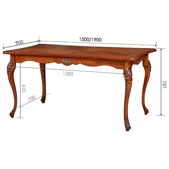 Стол обеденный «Алези» П1.350.4.08 (П353.08), Материал: массив дуба, Цвет: Античная бронза