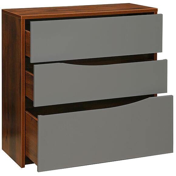 Комод «Монако» П6.528.1.10 (П528.10), Цвет: Дуб Саттер+Серый Мокко