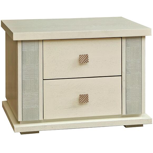 Тумба прикроватная «Тунис» П6.343.1.04 (П344.04), Цвет: Слоновая кость с серебром