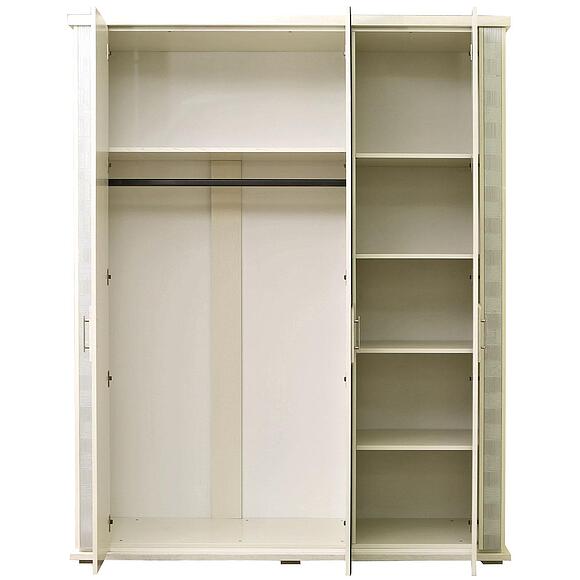 Шкаф для одежды «Тунис» П6.343.1.01-01 (П344.01), Материал: массив дуба, Цвет: Слоновая кость с серебром (shkaf_dlya_odejdy_tunis_p344_01_slon_kost_3.jpg) Шкаф для одежды «Тунис» П6.343.1.01-01 (П344.01), Материал: массив дуба, Цвет: Слоновая кость с серебром