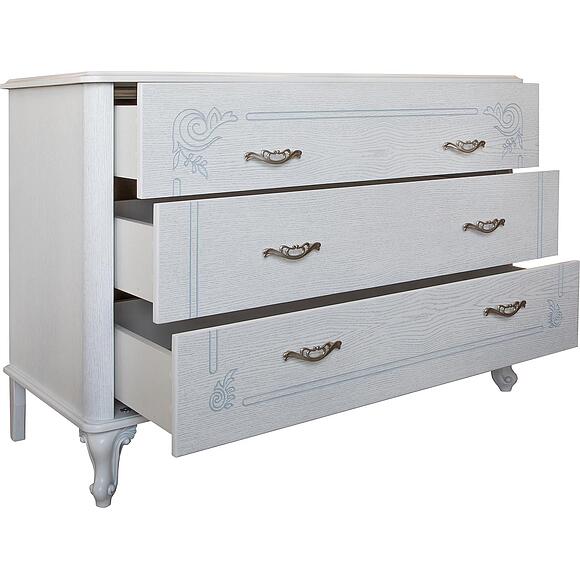 Комод «Флорентина» БМ2.851.1.31(2673), Материал: МДФ, облицованная шпоном дуба, Цвет: белый агат