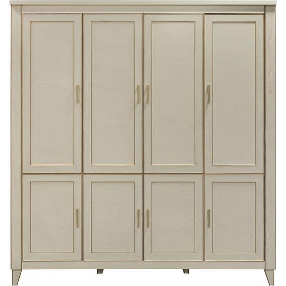 Шкаф для одежды 4д «Амадей» П6.635.1.01, Материал: массив дуба, Цвет: Античная темпера с золочением