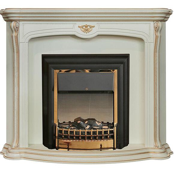Портал для камина  «Алези» П1.350.0.26 (П350.26), Материал: массив дуба, Цвет: Слоновая кость с золочением (8C3A1068.jpg) Портал для камина  «Алези» П1.350.0.26 (П350.26), Материал: массив дуба, Цвет: Слоновая кость с золочением