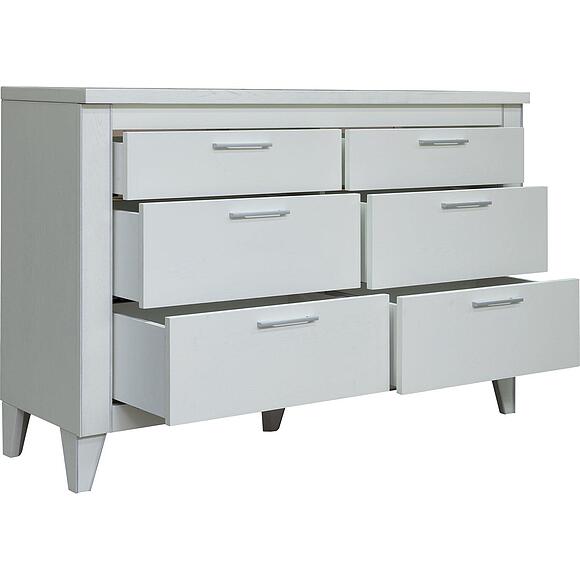 Комод «Амадей» П6.635.1.17 (П635.14), Материал: массив дуба, Цвет: Слоновая кость с серебром