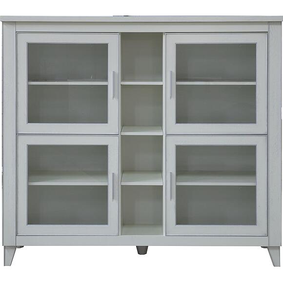 Шкаф «Амадей» П6.635.0.22, Материал: массив дуба, Цвет: Слоновая кость с серебром