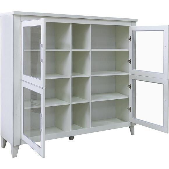 Шкаф «Амадей» П6.635.0.22, Материал: массив дуба, Цвет: Слоновая кость с серебром