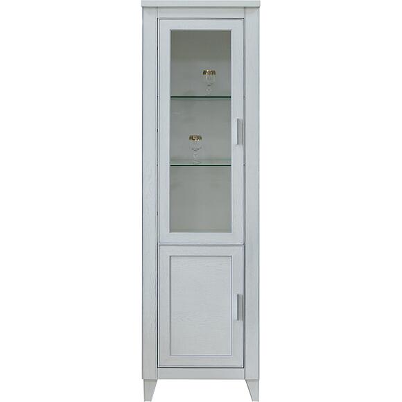 Шкаф «Амадей» П6.635.0.05, Материал: массив дуба, Цвет: Слоновая кость с серебром