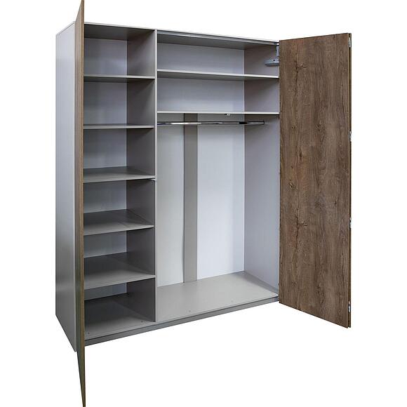 Шкаф для одежды 3д «Денвер» П6.639.1.01, Материал: ЛДСП, Цвет: Дуб Канзас + Капучино