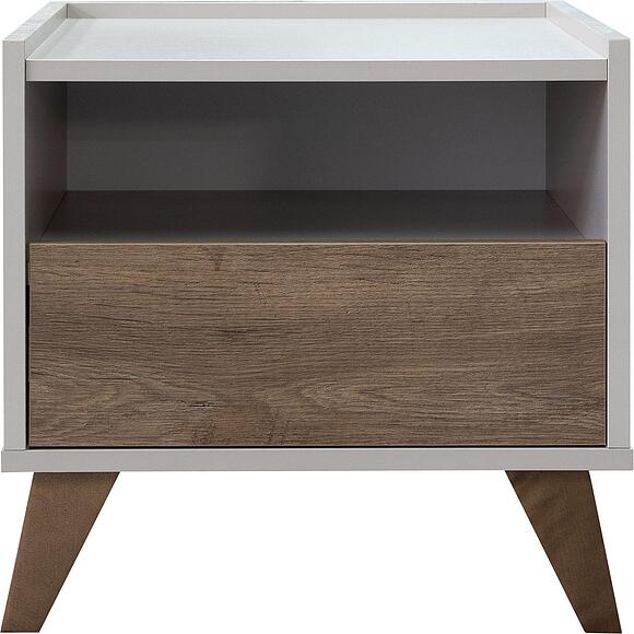 Тумба прикроватная «Денвер» П6.639.1.04, Материал: ЛДСП, Цвет: Дуб Канзас + Капучино
