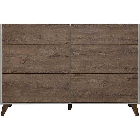 Комод «Денвер» П6.639.1.02, Материал: ЛДСП, Цвет: Дуб Канзас + Капучино