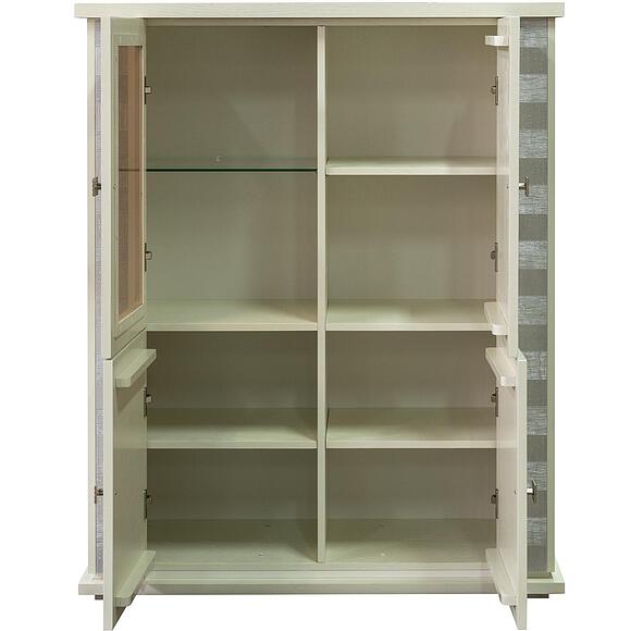 Тумба комбинированная «Тунис» П6.343.0.23 (П343.23/1Ш), Цвет: Слоновая кость с серебром (Tymba_kombinirovannaya_Tynis_P343-23-1_slon_kost_s_serebrom_.jpg) Тумба комбинированная «Тунис» П6.343.0.23 (П343.23/1Ш), Цвет: Слоновая кость с серебром