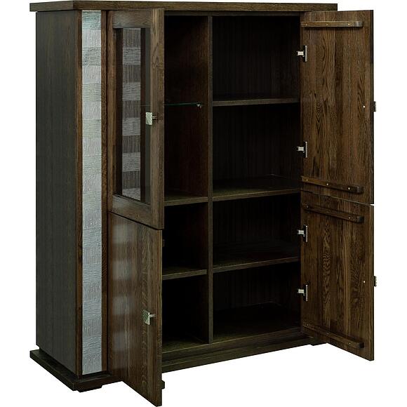 Тумба комбинированная «Тунис» П6.343.0.23 (П343.23/1Ш), Цвет: Венге с серебром (Tymba_kombinirovannaya_Tynis_P343-23-1_venge_s_serebrom_.jpg) Тумба комбинированная «Тунис» П6.343.0.23 (П343.23/1Ш), Цвет: Венге с серебром