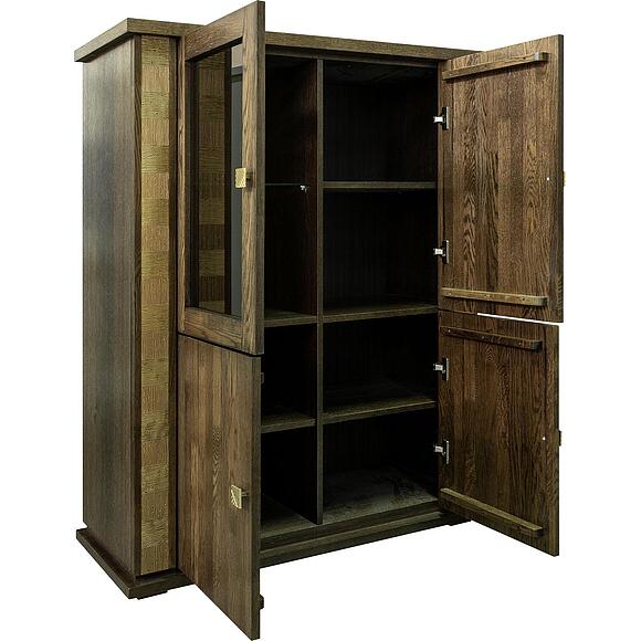 Тумба комбинированная «Тунис» П6.343.0.23 (П343.23/1Ш), Цвет: Венге c золочением