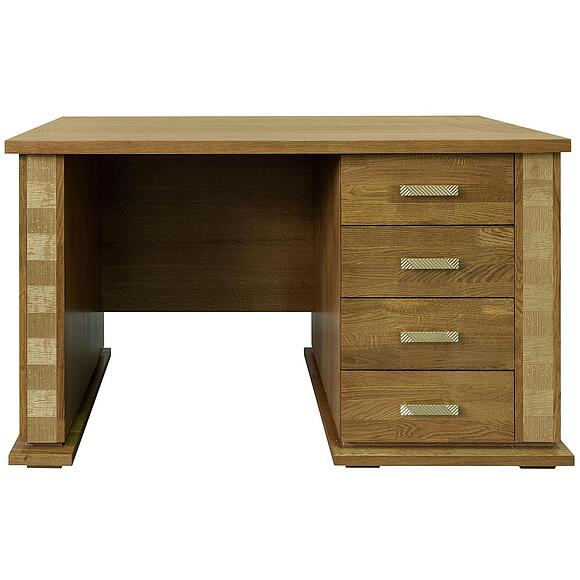 Стол письменный «Тунис» П6.343.2.25 (П343.25-1Ш), Материал: ДСП+шпон, Цвет: Медовый с золочением (8C3A0645.jpg) Стол письменный «Тунис» П6.343.2.25 (П343.25-1Ш), Материал: ДСП+шпон, Цвет: Медовый с золочением