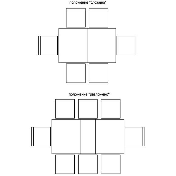 Стол обеденный «Тунис» П6.343.4.02 (П352.02), Материал: ДСП+шпон, Цвет: Венге с серебром
