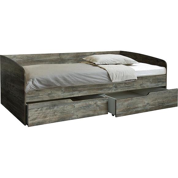 Кровать 1-09 «Ирвинг» БМ2.748.1.40, Материал: ЛДСП, Цвет: сосна джексон, Спальное место: 2000х900 мм, Размер: 2040×942×634