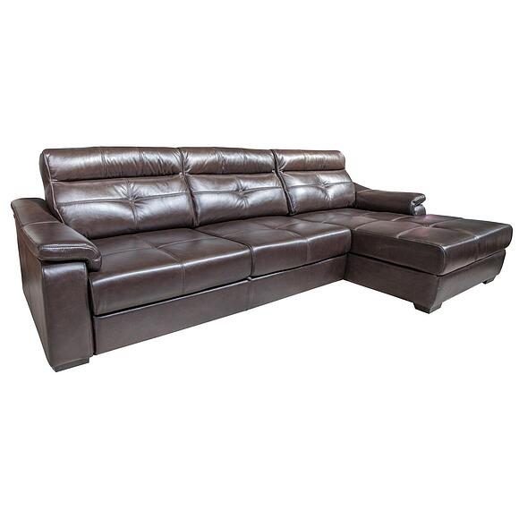 Угловой диван «Барселона 2» (3mL/R8mR/L), Материал: натуральная кожа, Группа ткани: 140 группа