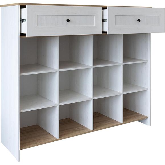 Стеллаж «Парма» П7.050.0.61, Материал: ЛДСП+МДФ, Цвет: сосна рандерс + дуб кантри золотой