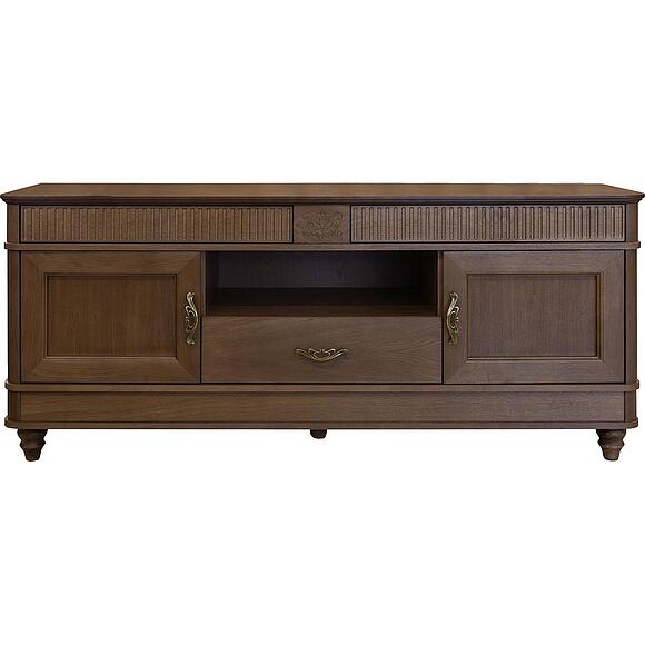 Тумба ТВ «Юстина Люкс» БМ2.690.0.75, Материал: массив дуба, Цвет: Орех