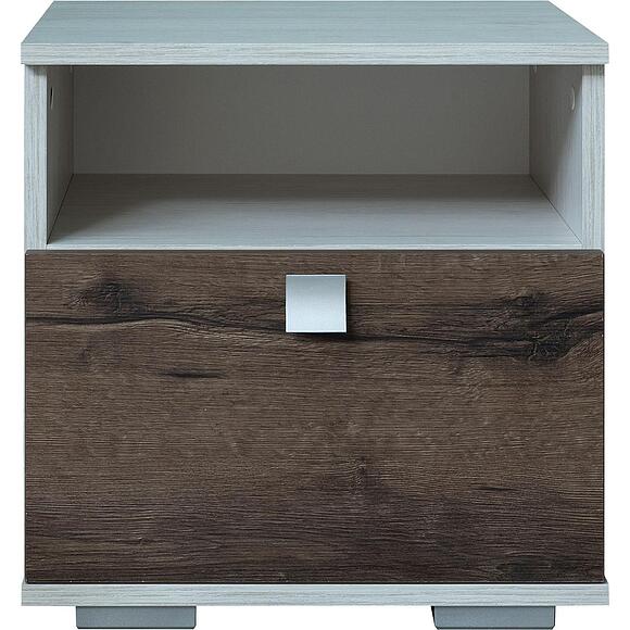 Тумба прикроватная  «Сорренто» П6.949.1.04, Материал: ЛДСП, Цвет: Дуб Бордо лайт + Дуб Монастырский