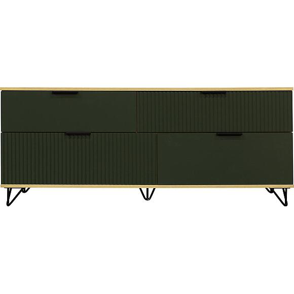 Тумба «Рокси» П6.948.0.02, Материал: ЛДСП, Цвет: Грин Софт+Дуб Кантри золотой