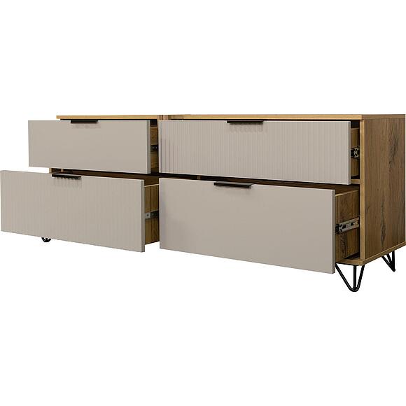 Тумба «Рокси» П6.948.0.02, Материал: ЛДСП, Цвет: Пепел Софт+Дуб Нокс