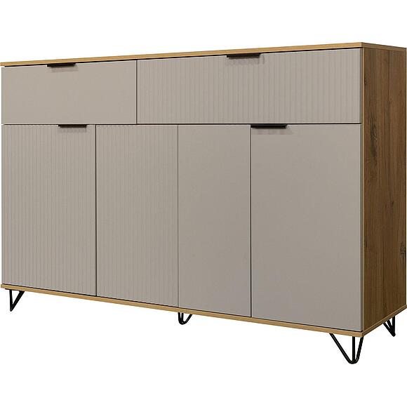 Тумба «Рокси» П6.948.0.04, Материал: ЛДСП, Цвет: Пепел Софт+Дуб Нокс